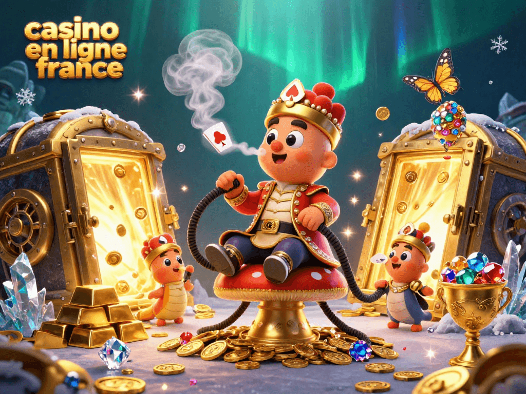 Plonge dans l'univers du casino en ligne France avec une scène ludique et riche en détails.