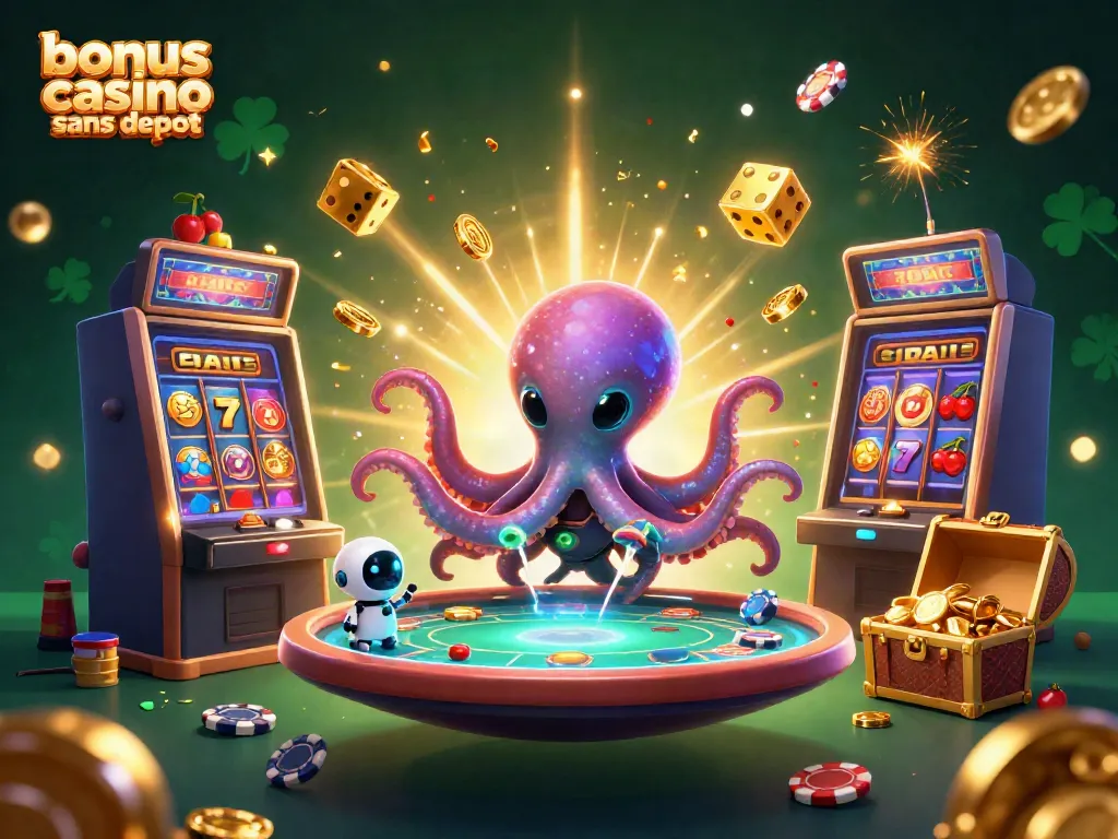 Découvrez l'univers des jeux avec le bonus casino sans dépôt dans une scène immersive de casino